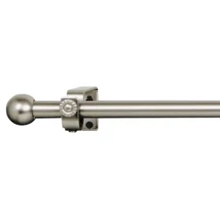 Kit barre à rideaux RONDINA nickel satin 1,6 cm 180 cm - 4MURS
