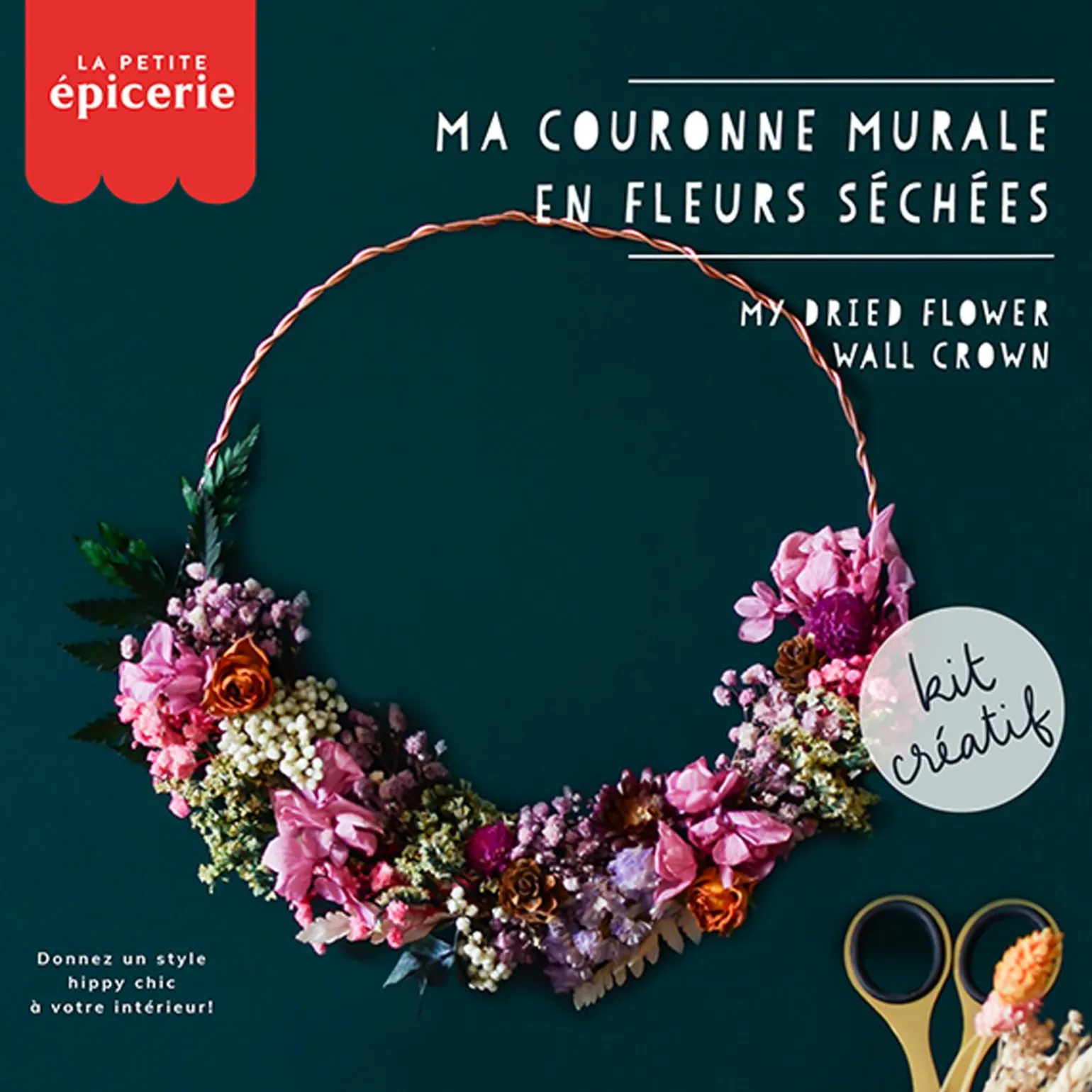 La Petite Epicerie Kit MA COURONNE DE FLEURS SECHEES - 4MURS