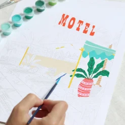 La Petite Epicerie Peinture par numéros THE MOTEL POOL - 4MURS