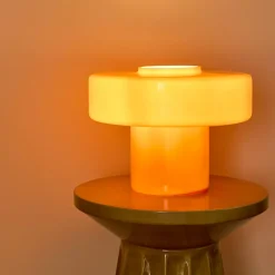 Lampe à poser FOZA coloris orange 19 x 25 cm - 4MURS