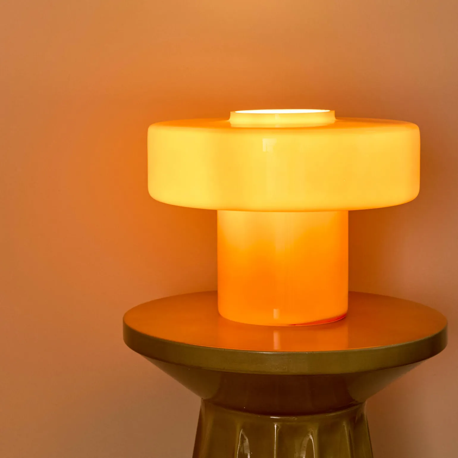 Lampe à poser FOZA coloris orange 19 x 25 cm - 4MURS