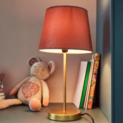 Lampe à poser VELVET GOLD coloris rose 40 x 20 cm - 4MURS