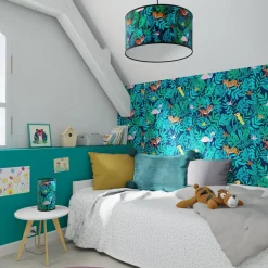 Lampe de chevet JUNGLE KIDS coloris multicolore 24 x 16 cm - 4MURS