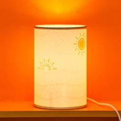 Lampe de chevet SOLEA blanc, ocre, bleu doux 24 x 16 cm - 4MURS