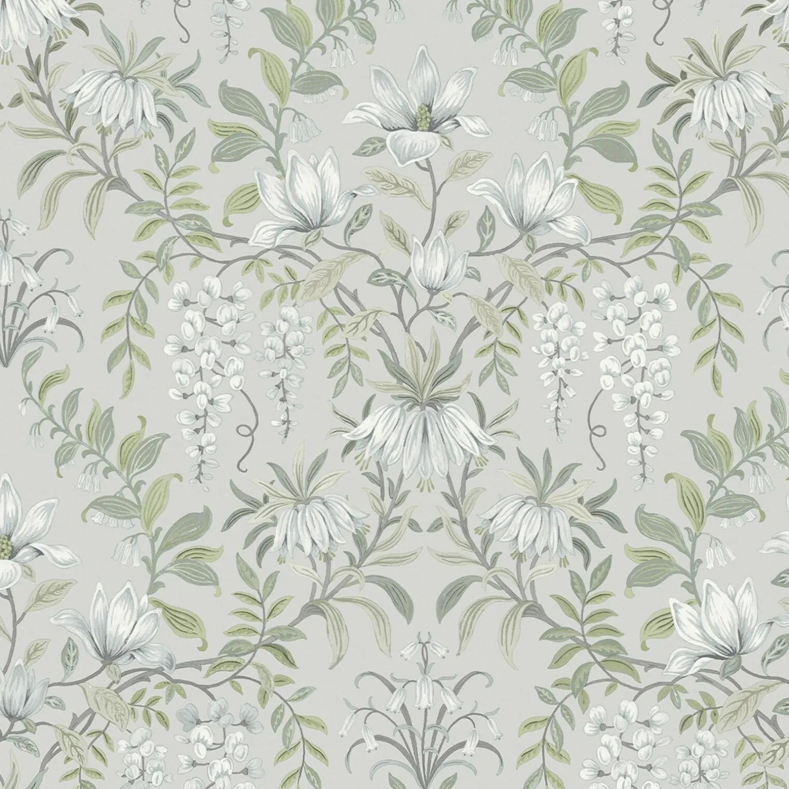 LAURA ASHLEY Papier peint intissé EMILY vert de gris - 4MURS