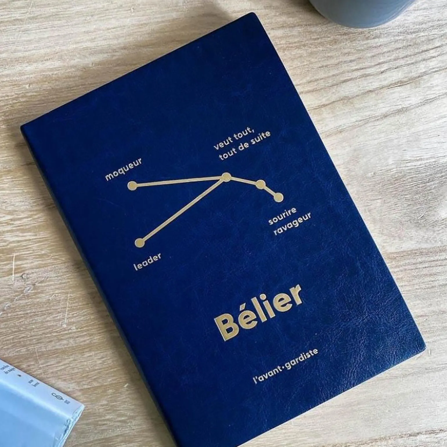 L'AVANT GARDISTE Carnet ASTRO BELIER coloris bleu - 4MURS