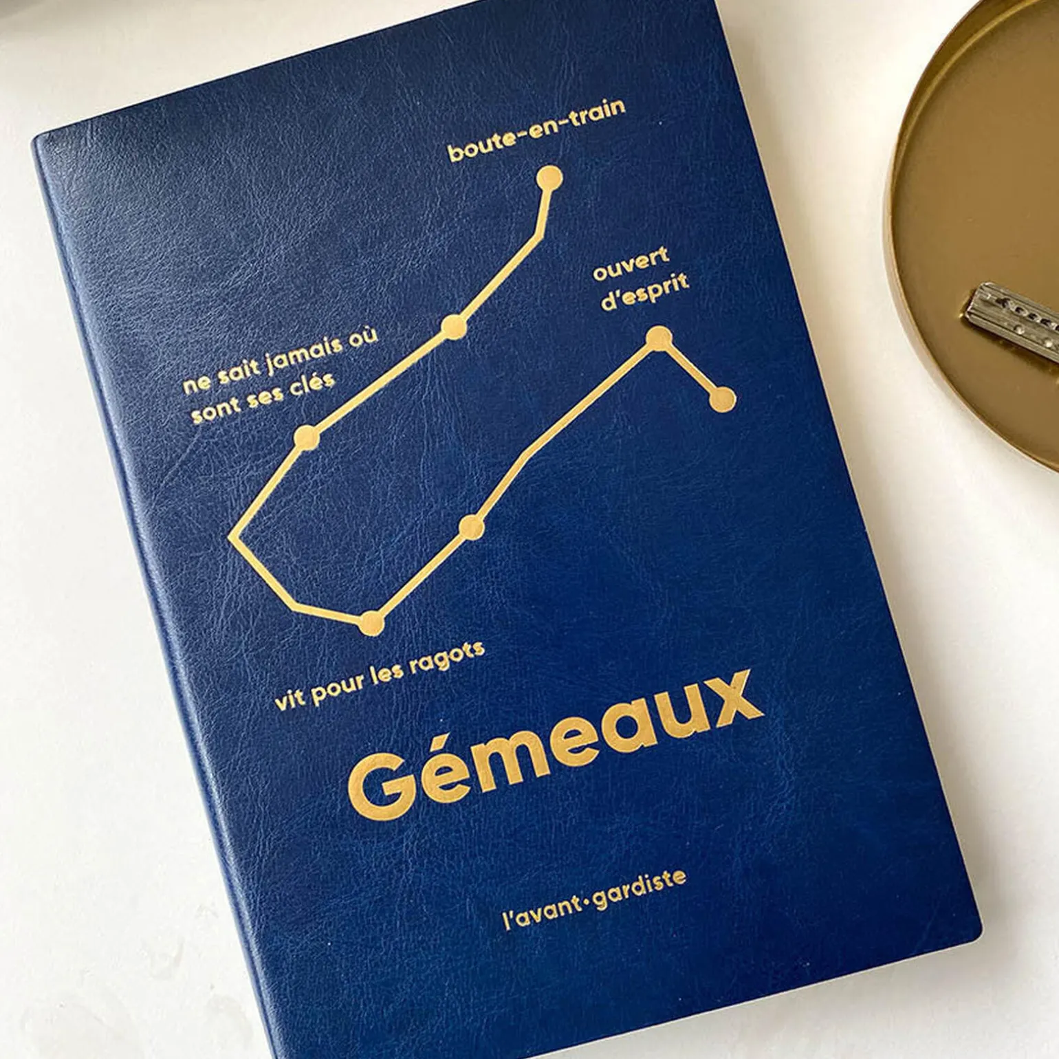 L'AVANT GARDISTE Carnet ASTRO GÉMEAUX coloris bleu - 4MURS