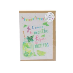 LES CARTES DE LULU Carte MOJITO coloris vert, blanc - 4MURS