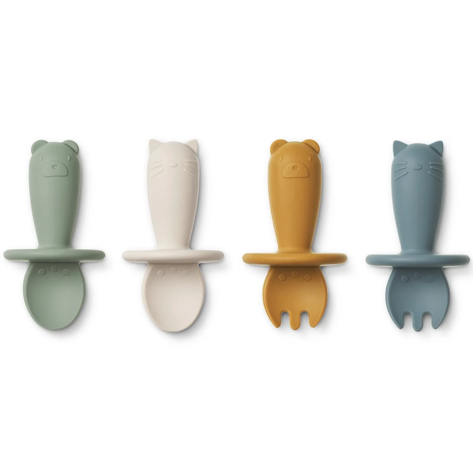 LIEWOOD Coffret couverts bébé ANIMAUX Bleu/Vert/Blanc/Jaune - 4MURS