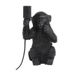 Light & Living Lampe à poser MONKEY THINKER noir 23,5 x 12,5 cm