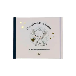 Livre enfant ALBUM DE NAISSANCE ELEPHANT blanc - 4MURS
