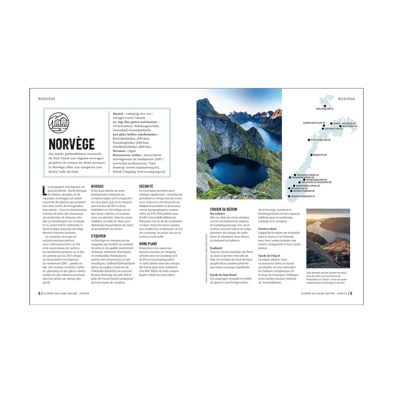 Lonely planet Livre voyage et nature DORMIR EN PLEINE NATURE - 4MURS