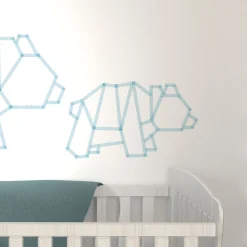 Masking tape TRAME MESSY coloris cyan - 4MURS