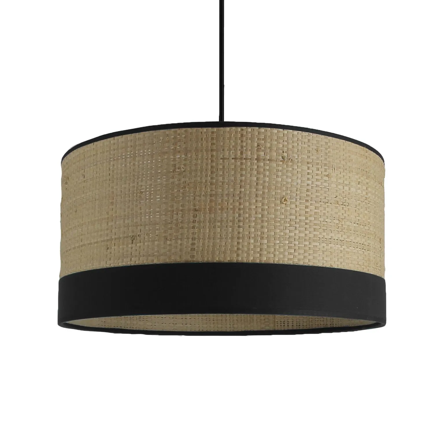Metropolight Suspension RIO coloris noir er rafia 19 x 38 cm - 4MURS