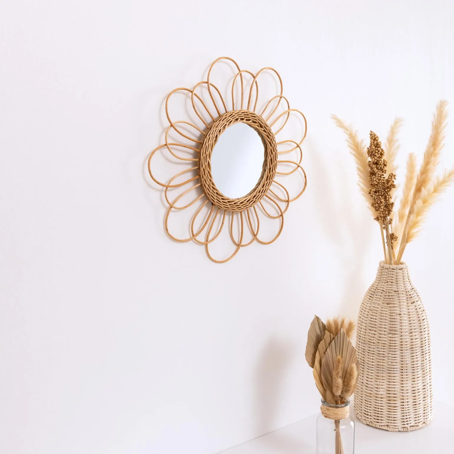 Miroir en rotin EPSYLONE - 4MURS