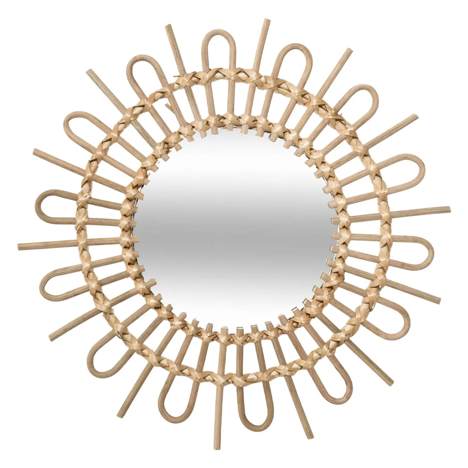 Miroir en rotin SOLIS - 4MURS