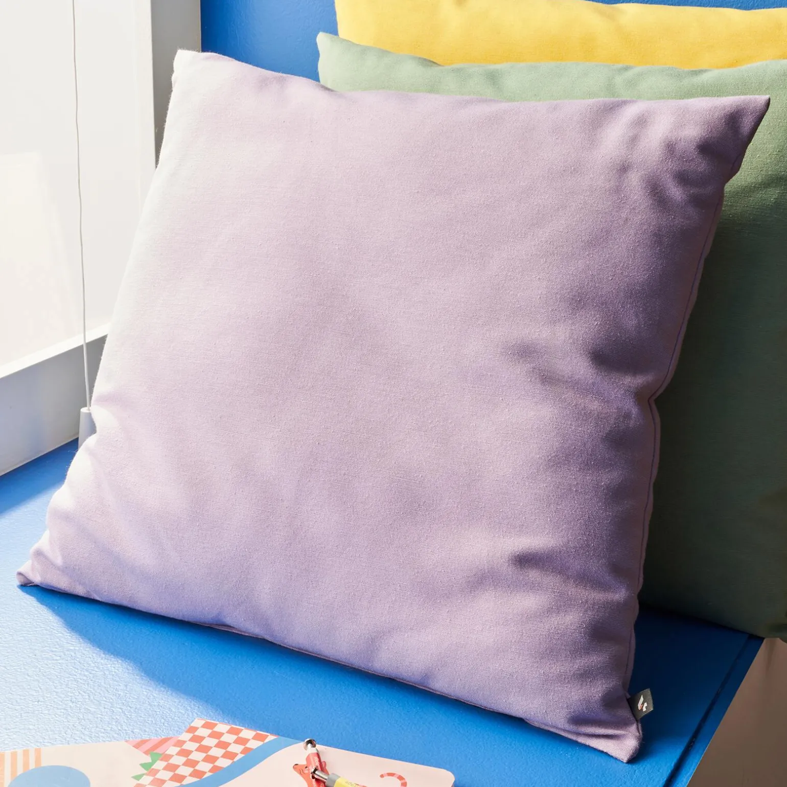 4MURS Coussin FIUME coloris ultra parme 44 x 44 cm - 4MURS
