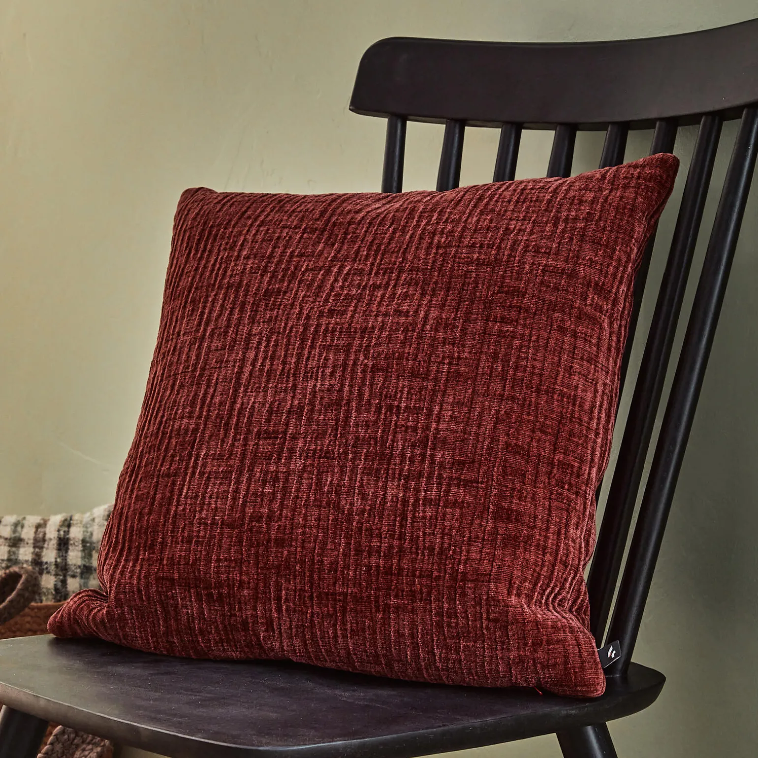 4MURS Coussin MEANDOR coloris rouge marsala 44 x 44 cm - 4MURS