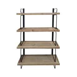 4MURS Etagère en bois INES coloris noir et bois - 4MURS
