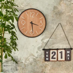 4MURS Horloge en bois ROMY coloris brun - 4MURS