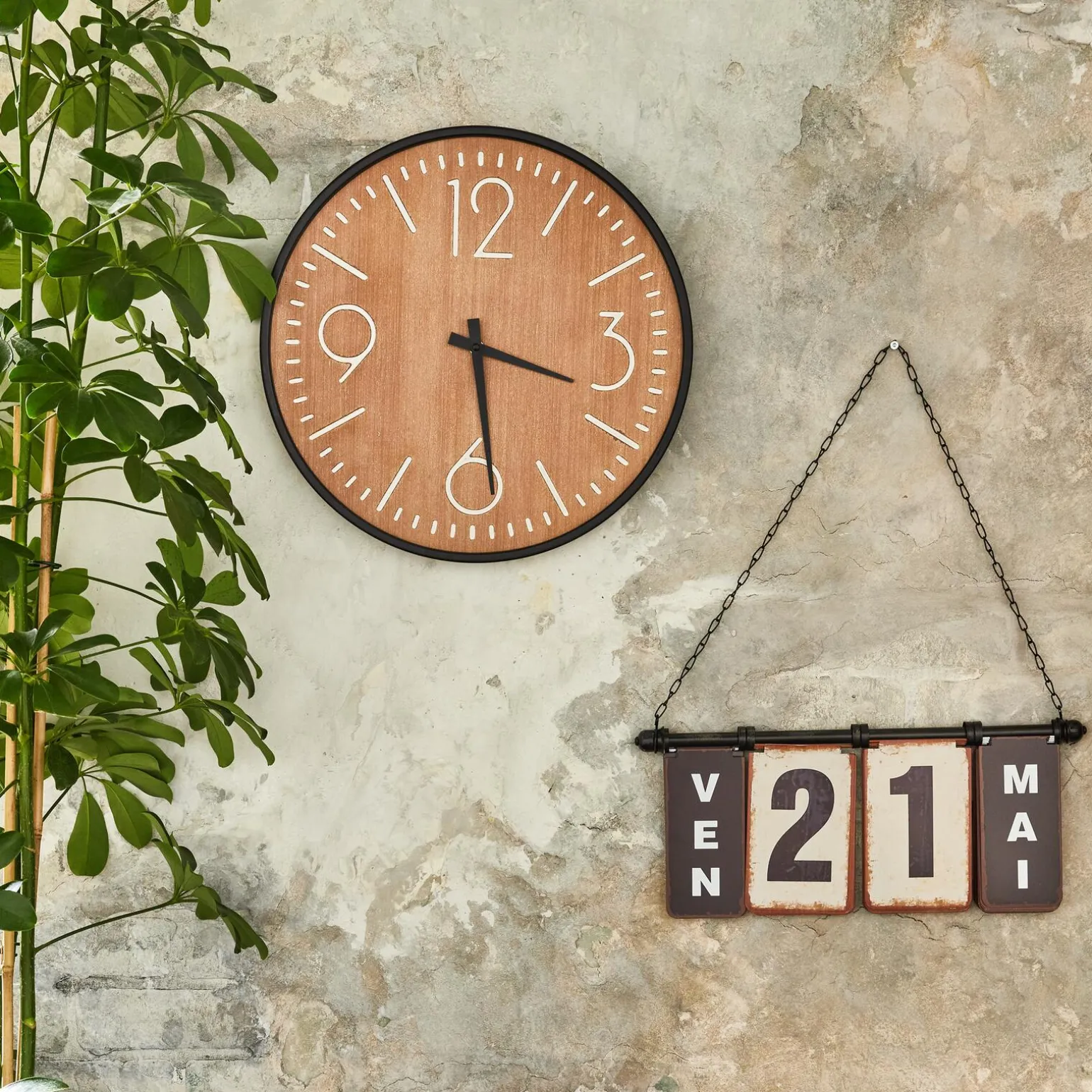 4MURS Horloge en bois ROMY coloris brun - 4MURS