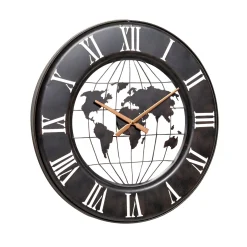 4MURS Horloge en métal TRAVELLER coloris noir et bronze - 4MURS