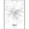 4MURS Image encadrée MAP ARRAS 50 x 70 cm - 4MURS