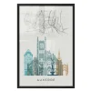 4MURS Image encadrée MAP AUXERRE 40 x 60 cm - 4MURS