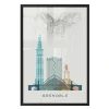 4MURS Image encadrée MAP GRENOBLE 40 x 60 cm - 4MURS