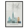 4MURS Image encadrée MAP STRASBOURG 40 x 60 cm - 4MURS