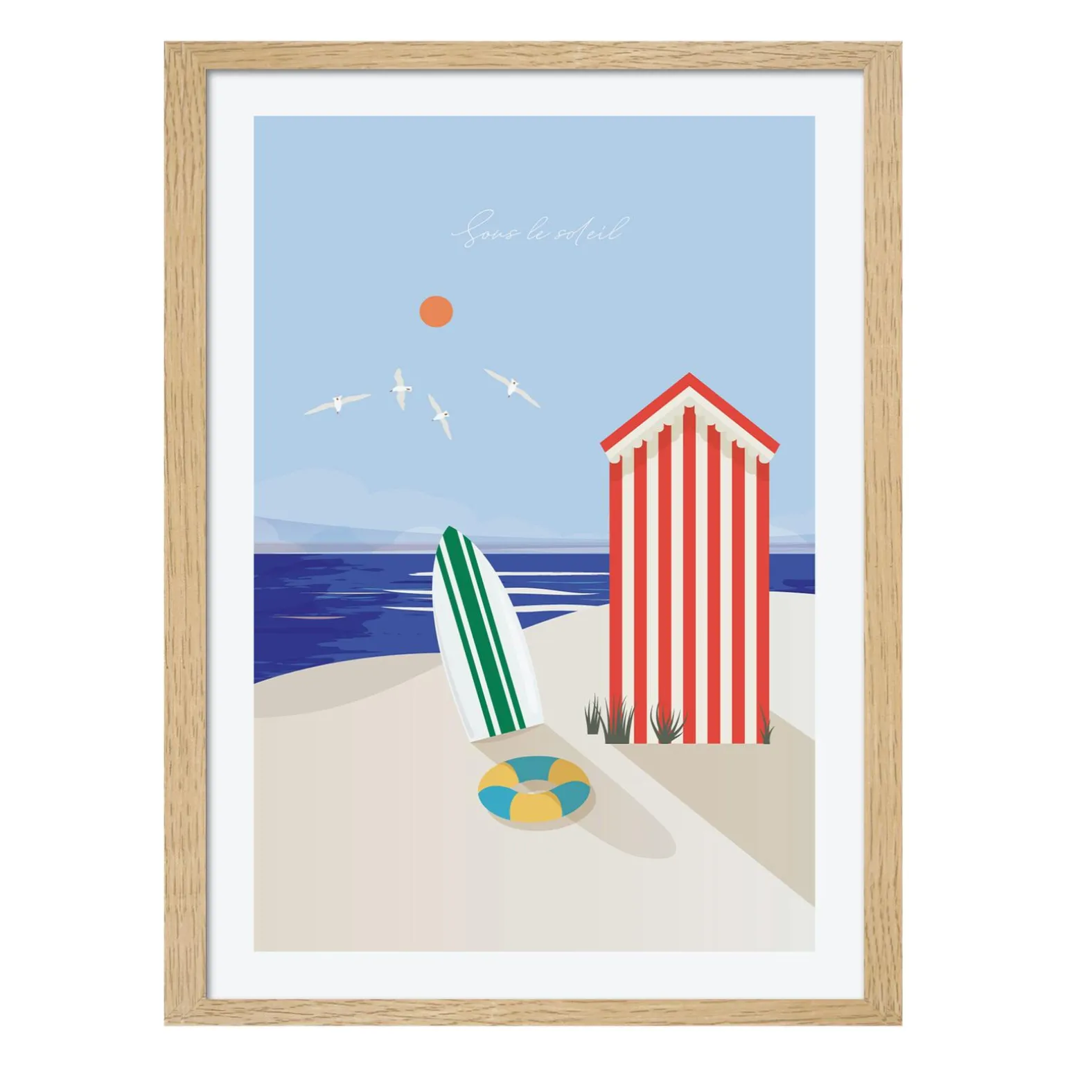 4MURS Image encadrée SOUS LE SOLEIL 40 x 60 cm - 4MURS