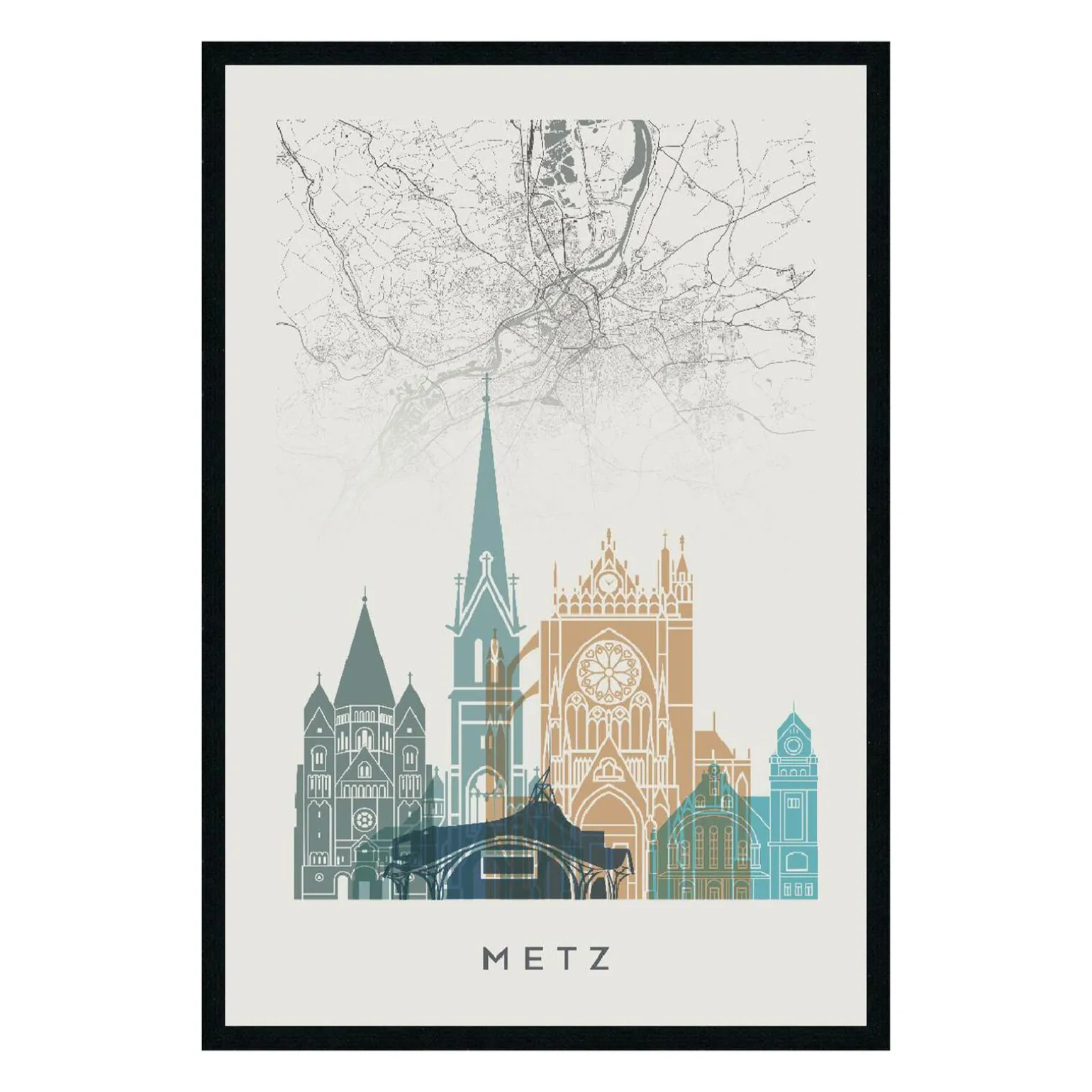 4MURS Image sous verre METZ 40 x 60 cm - 4MURS
