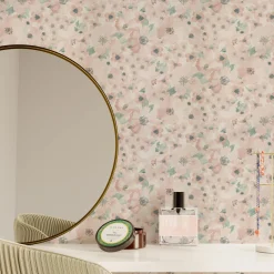 4MURS Papier peint intissé YULIA coloris rose poudré - 4MURS