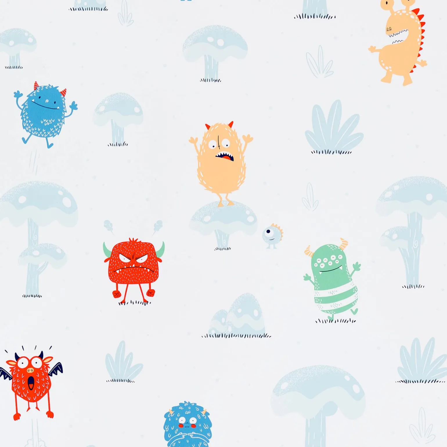 4MURS Papier peint intissé CUTE MONSTER coloris multicolore - 4MURS