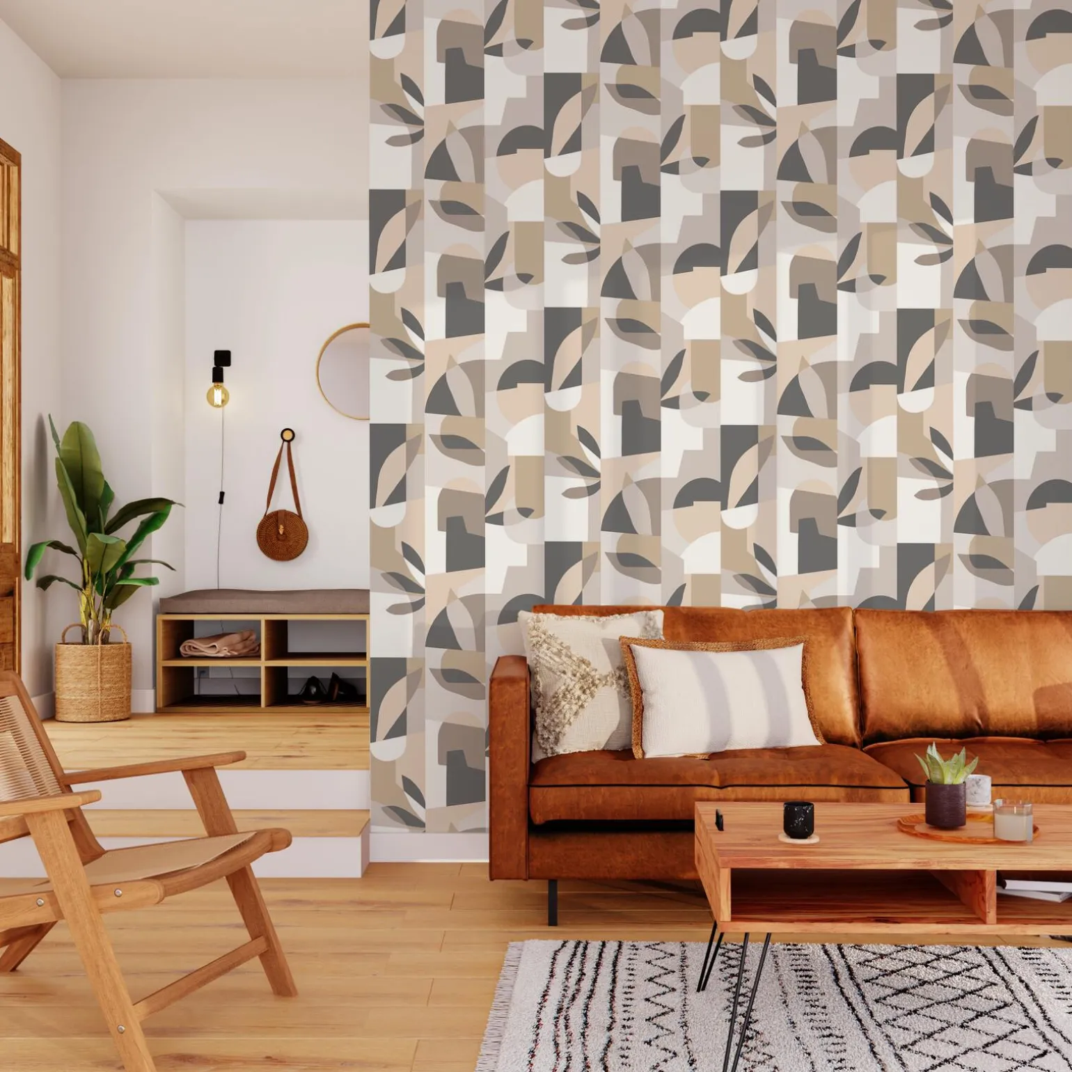 4MURS Papier peint intissé BENKA coloris multicolore - 4MURS