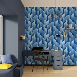 4MURS Papier peint intissé BRUCE coloris bleu électrique - 4MURS