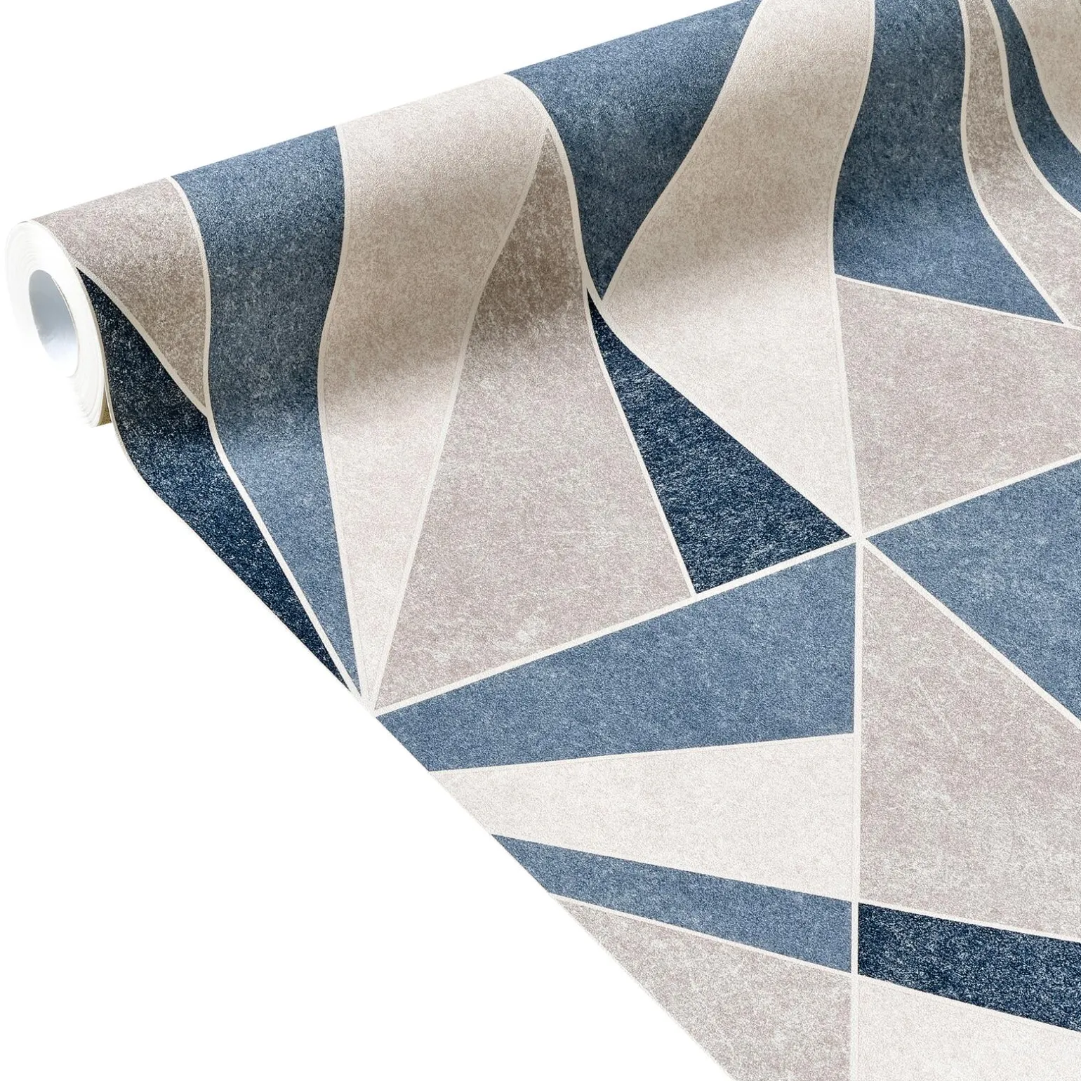 4MURS Papier peint intissé DAVENPORT coloris bleu grisé - 4MURS