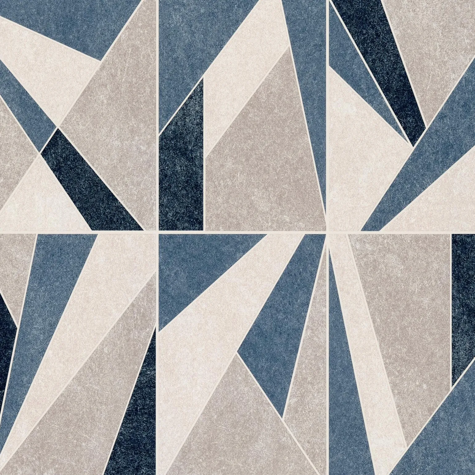 4MURS Papier peint intissé DAVENPORT coloris bleu grisé - 4MURS
