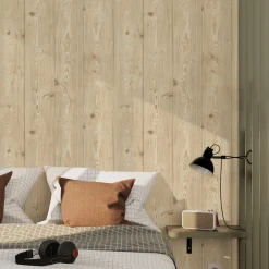4MURS Papier peint intissé BROOKWOOD coloris bois chaud - 4MURS