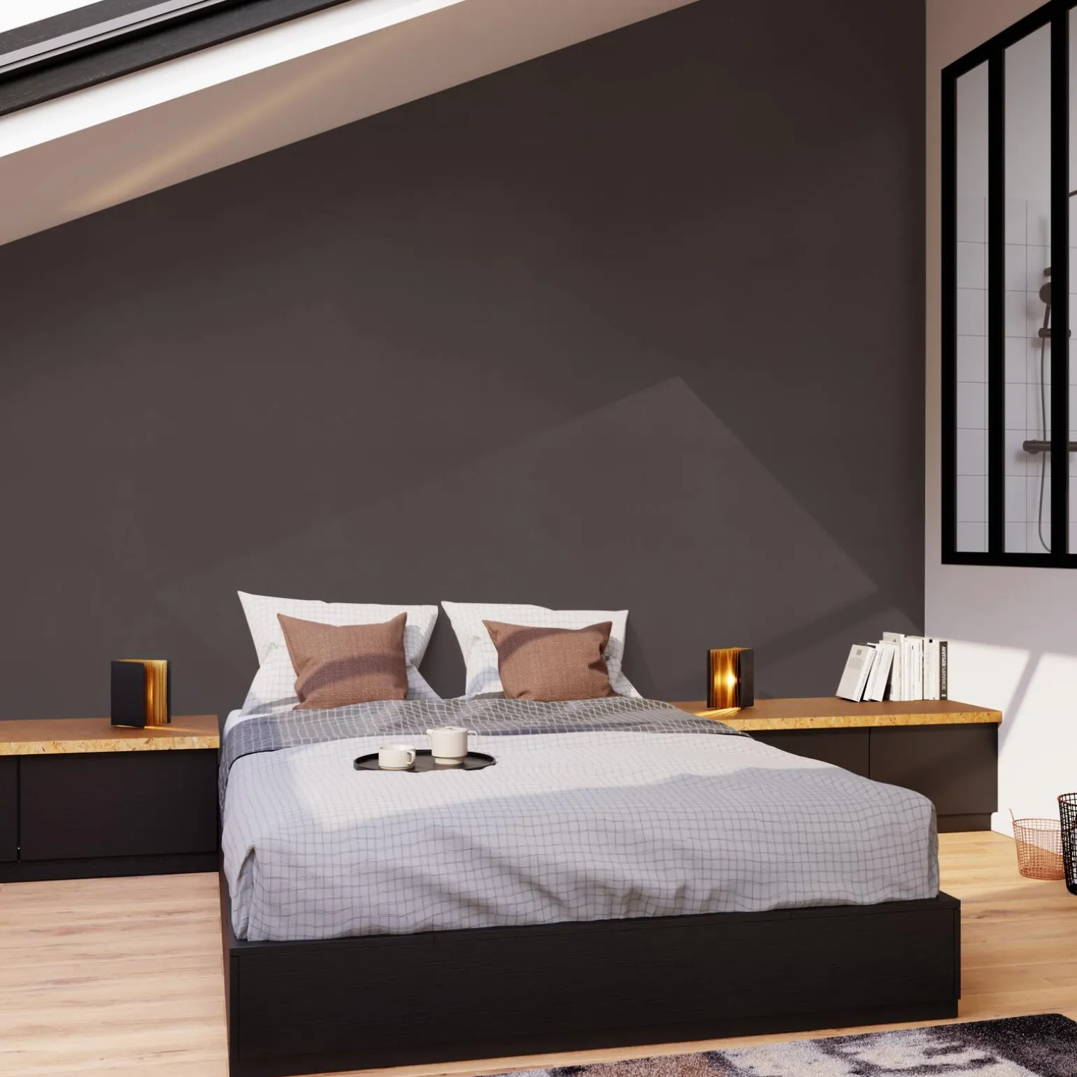 4MURS Papier peint intissé CLASSIC LINE marron foncé - 4MURS