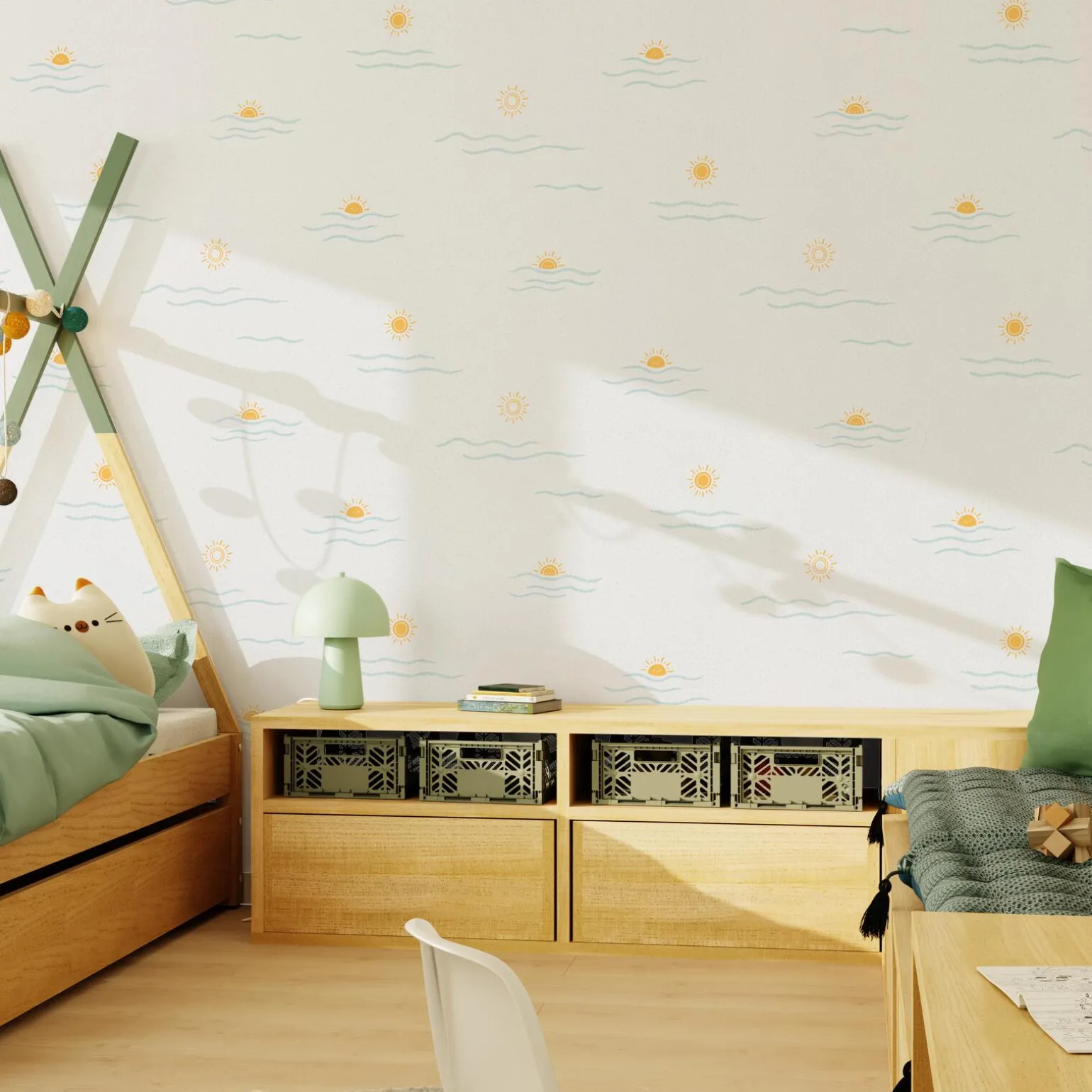 4MURS Papier peint intissé SOLEA coloris blanc - 4MURS
