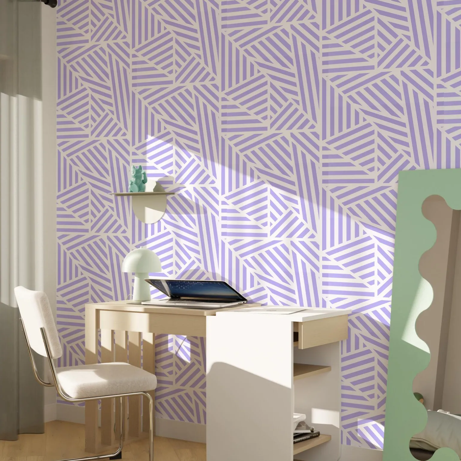 4MURS Papier peint intissé HARRY coloris lilas - 4MURS