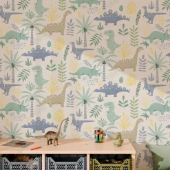 4MURS Papier peint intissé DINO coloris multicolore - 4MURS