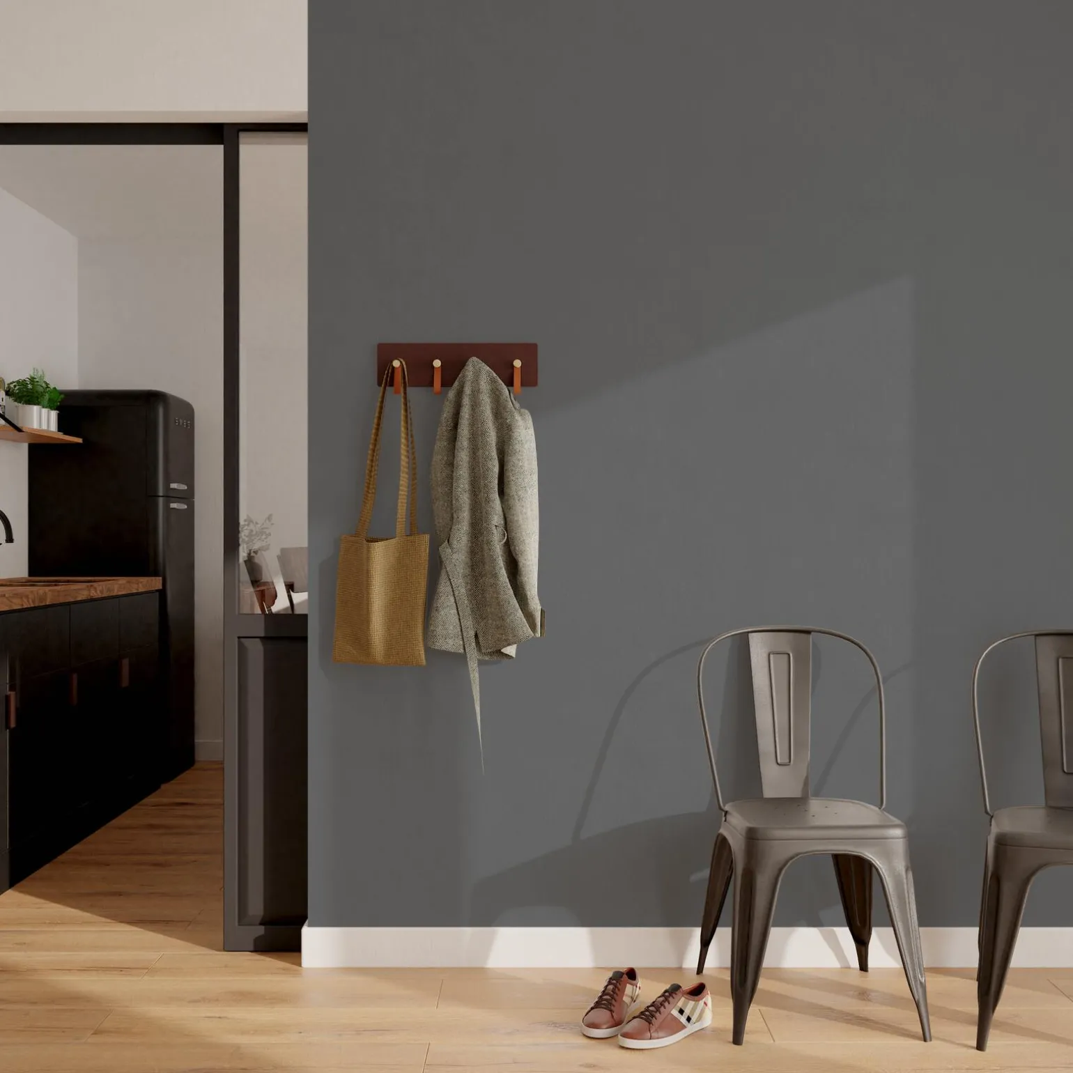 4MURS Papier peint intissé CLASSIC LINE gris anthracite - 4MURS