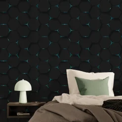4MURS Papier peint intissé OLEN coloris noir - 4MURS
