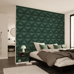 4MURS Papier peint intissé BERLY coloris vert foret - 4MURS