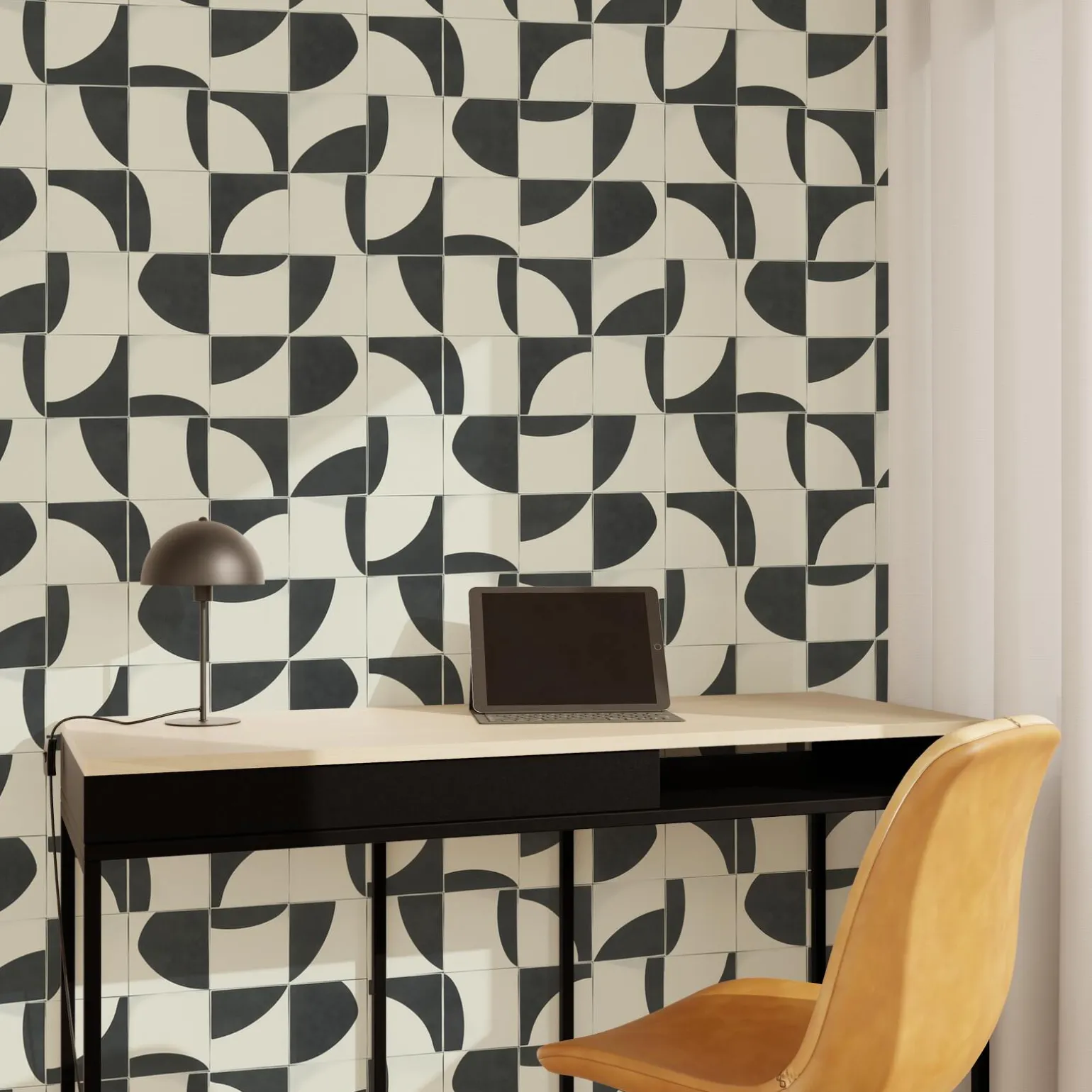 4MURS Papier peint intissé DEREK coloris noir et blanc - 4MURS