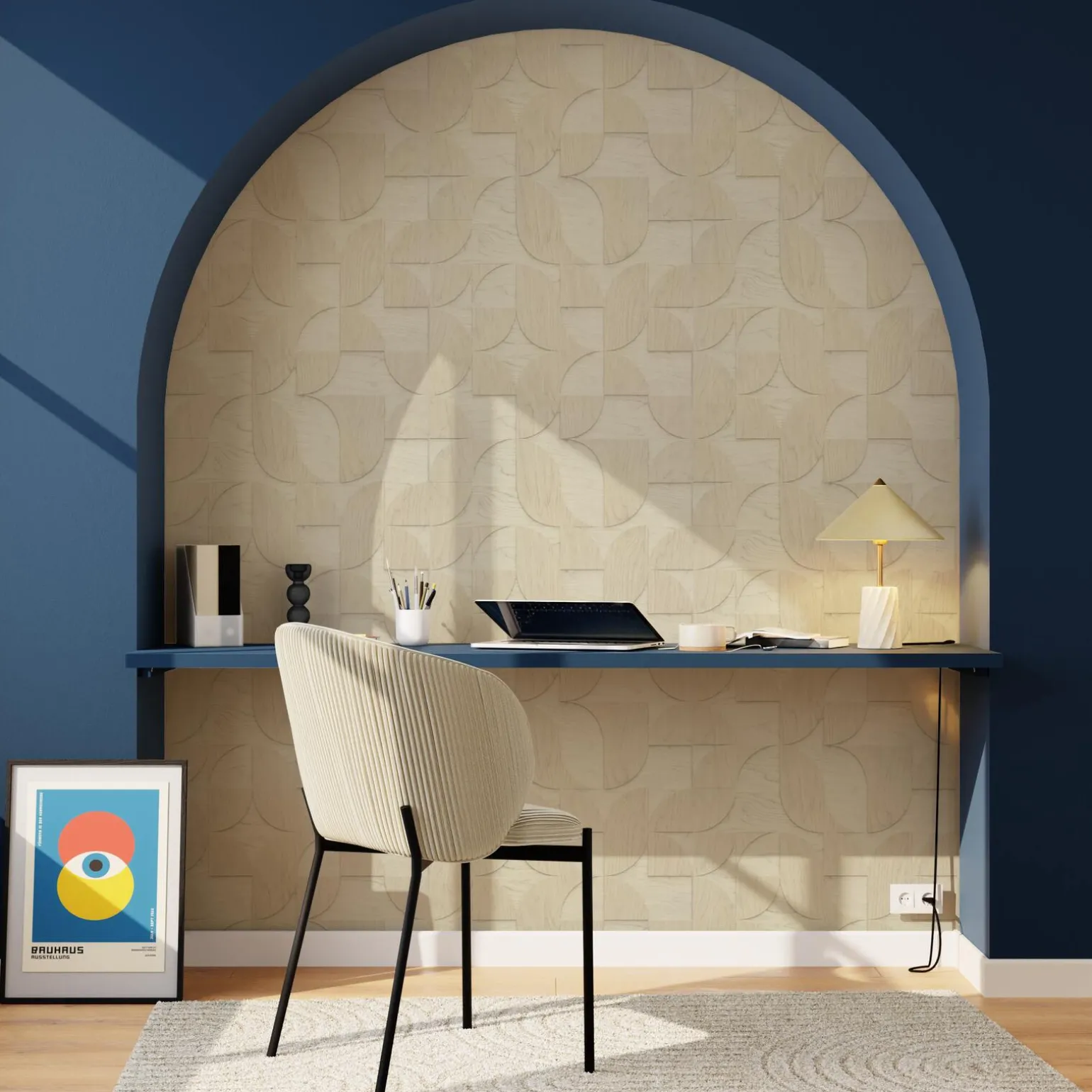 4MURS Papier peint intissé KENLEY coloris beige chaud - 4MURS