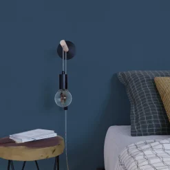 4MURS Papier peint intissé CLASSIC LINE coloris bleu acier - 4MURS