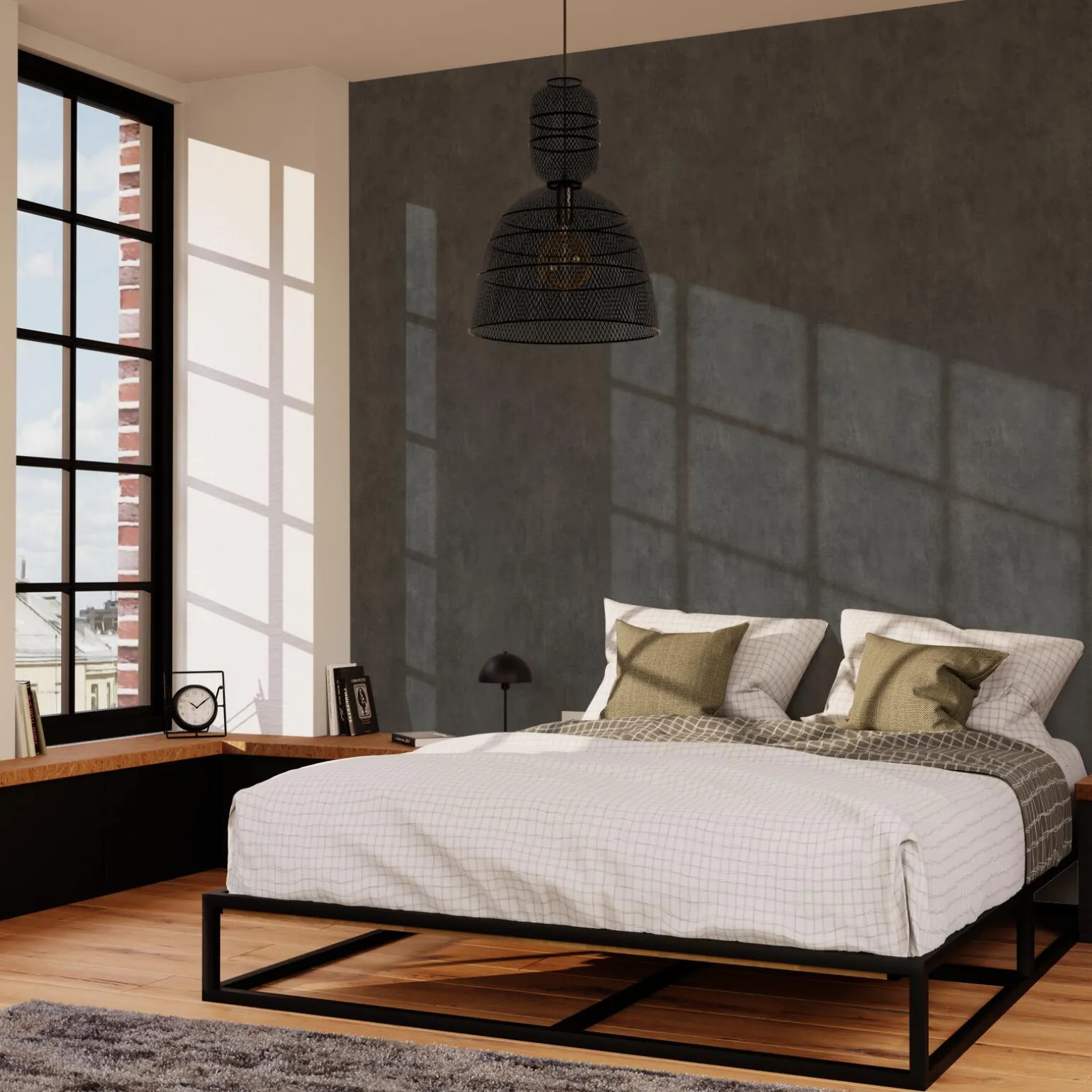 4MURS Papier peint intissé CLASSIC LINE coloris gris moyen - 4MURS